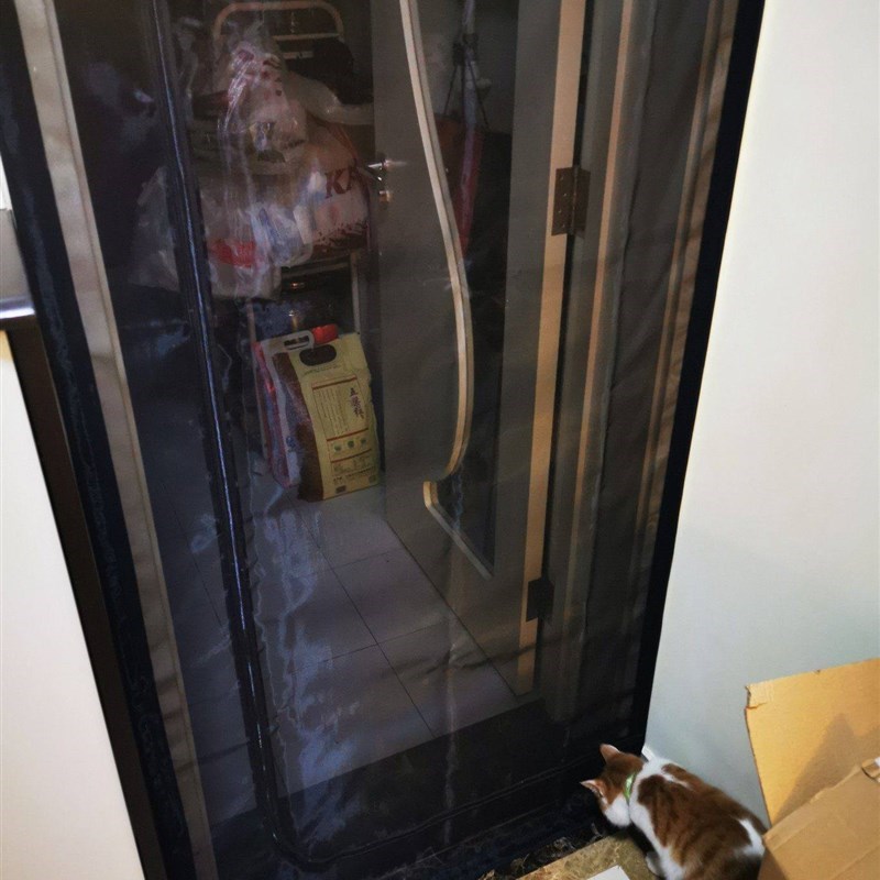防猫网门防猫进卧室门帘防猫y外出宠物防逃门栏纱门纱帘防蚊门帘
