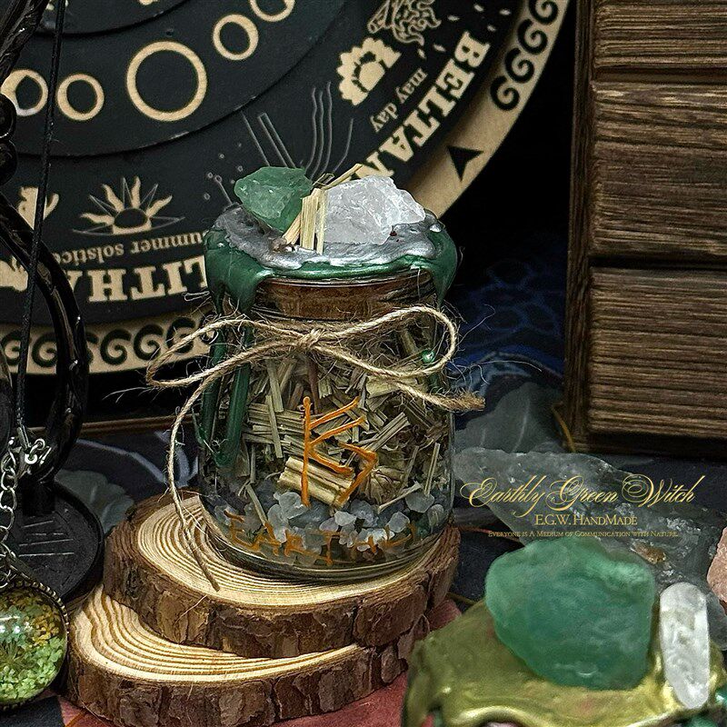 手工绘制浮雕镀金X罐定制X瓶天然水晶草药瓶J手工制作的瓶子装饰