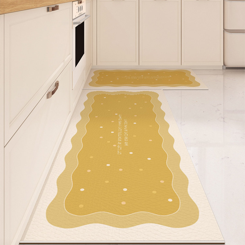 奶油风厨房地垫防油防滑免洗可擦耐脏pvc垫子专用l形防水防污地毯,居家布艺,厨房地垫,淘宝优惠券,粉丝福利购,淘宝优惠卷
