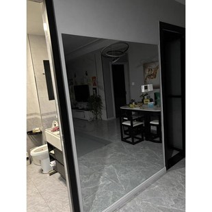 健身房舞蹈房镜子贴墙超大定制尺寸跳舞自粘墙镜灰茶梧桐黑银镜