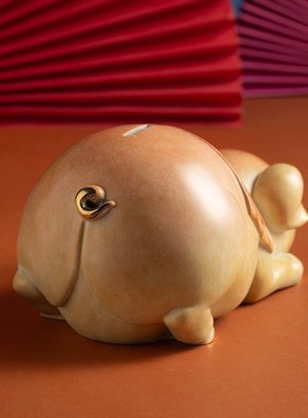 铜猪摆件百年金猪家居装饰礼品客厅玄关柜子办公室桌面吧台储蓄罐