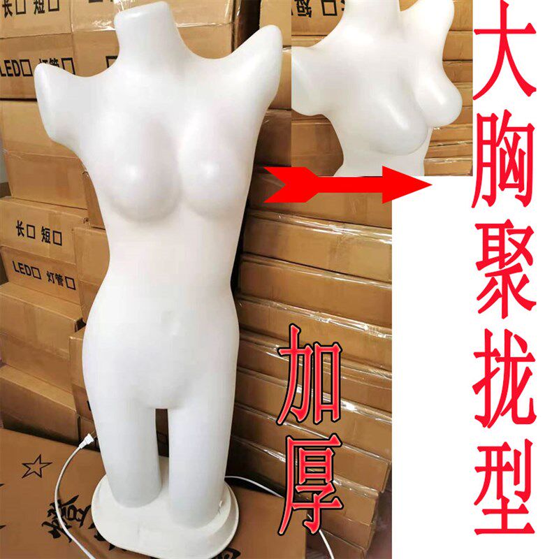 内衣模特道具女半身发光橱v窗女模特美体灯模灯光胸膜内裤半体包