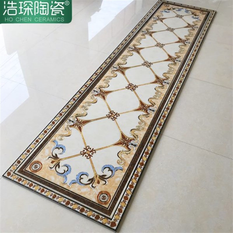 拼花瓷砖欧式客厅地板砖800x800拼花图入户过道走廊抛晶拼花地砖