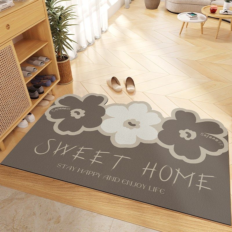 花朵入户门皮革地垫大门口家用防滑pvc脚垫门垫进门可擦免洗地毯,居家布艺,入户地垫,淘宝优惠券,粉丝福利购,淘宝优惠卷