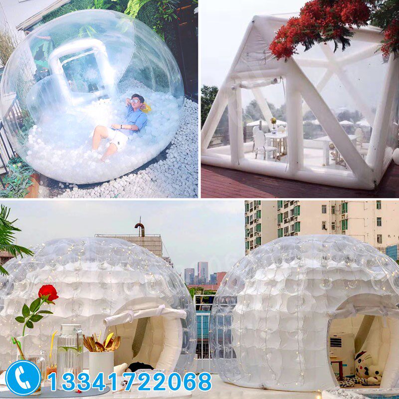 充气网红透明泡泡屋星空帐篷酒店餐饮蒙古包露营民U宿足球移动帐
