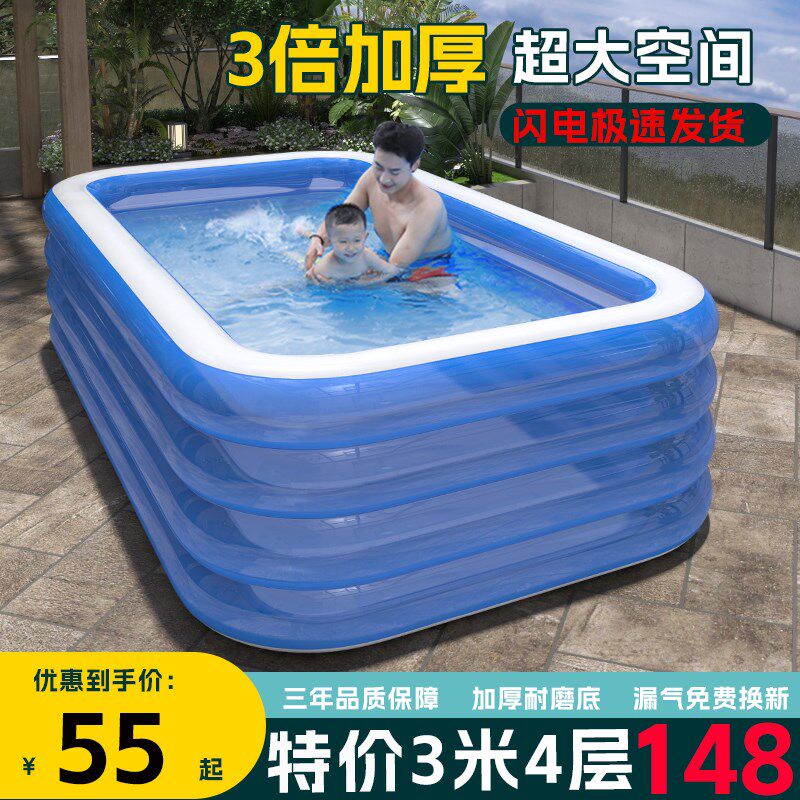 充气游泳池儿童家用m加厚宝宝婴儿大型折叠充气水池小孩大人戏水
