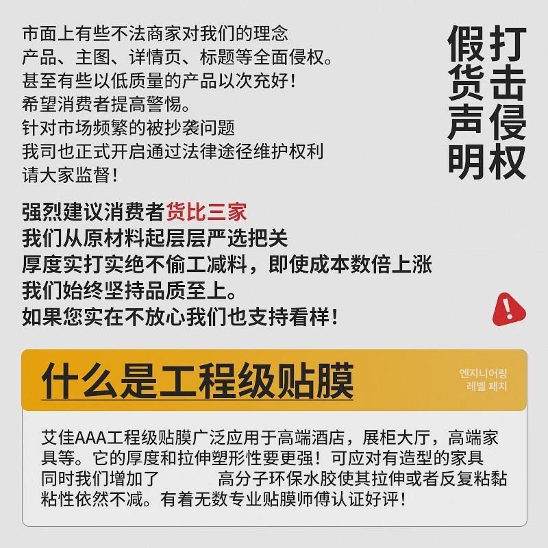 衣柜贴纸家具翻新橱柜桌面修复加厚自粘墙纸防水防潮防霉改色新品
