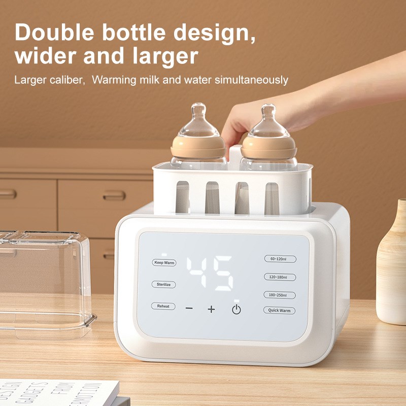 双瓶暖奶器多功能双瓶温奶器全自动热奶器解冻加热母乳温奶器