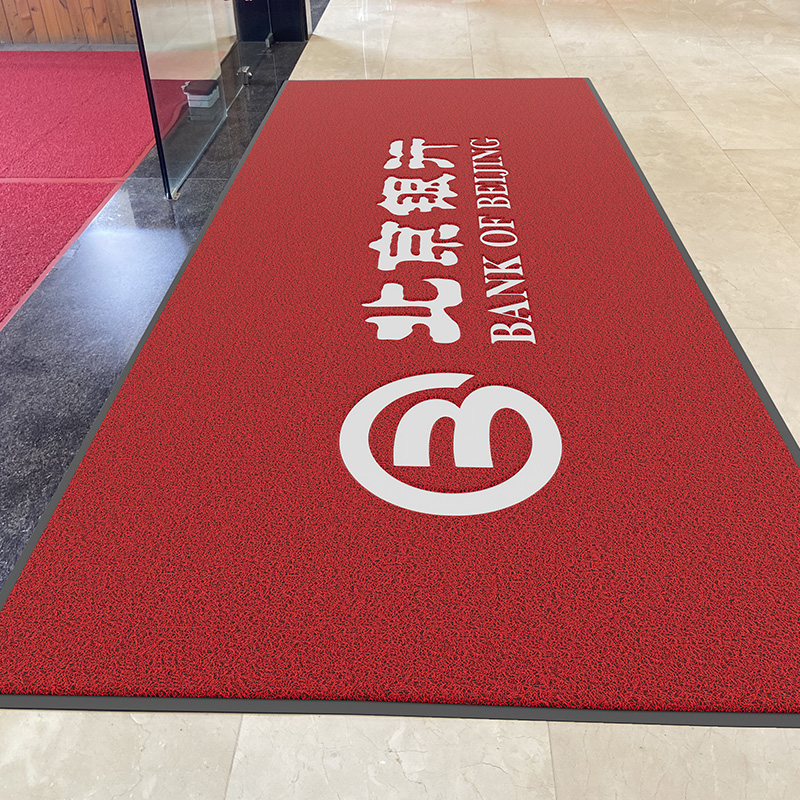 办公室门口地毯公司进门欢迎光临脚垫印字酒店商用地垫门垫印logo