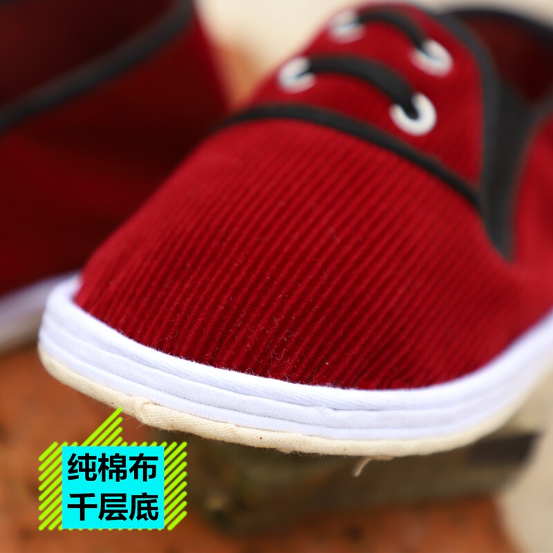 春秋季儿童单手工布鞋男童千层底软底女室内防滑一脚蹬5透气3-9岁