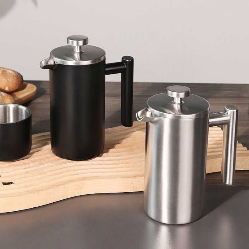 304不锈钢法压壶咖啡壶法式手冲咖啡器具套装泡茶双层保温奶泡器,餐饮具,法压壶/滤压壶,淘宝优惠券,粉丝福利购,淘宝优惠卷