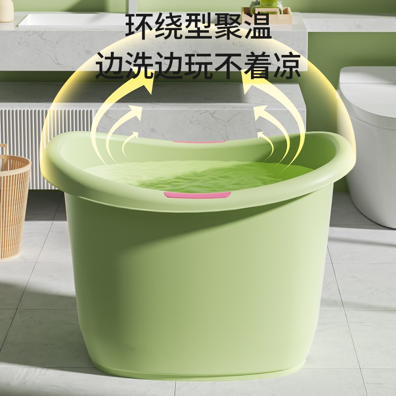 新款儿童浴桶可坐宝宝洗澡桶泡澡桶婴儿浴桶一体大号游泳桶家用洗