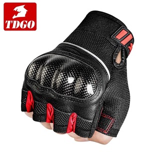 夏季摩托车骑行手套男半指透气防摔自行夏天机车骑行手套防护装备