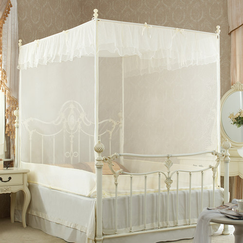 蚊帐家用2024新款防摔儿童蒙古包蚊帐卧室三开门加W密公主蚊帐坐