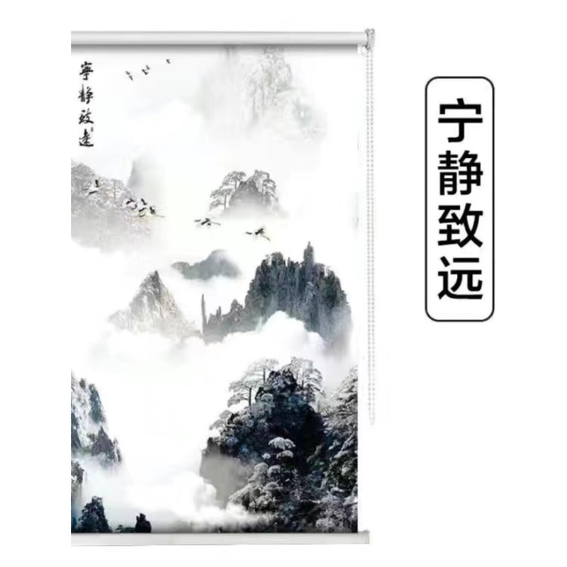 窗帘成品卷帘手拉升降半遮光卧室厨房客厅卫生间办公室隔断窗帘1