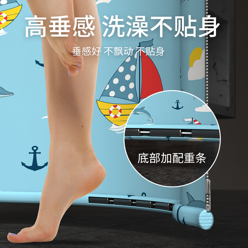 浴室浴帘防水布化妆室浴罩浴帐冬天家用洗澡帐保温罩保暖浴照加厚