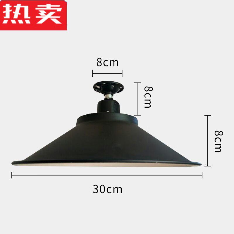 泽朗凡工矿灯罩厂房工业外壳工业风吊灯单头工矿灯罩房舞蹈房12寸