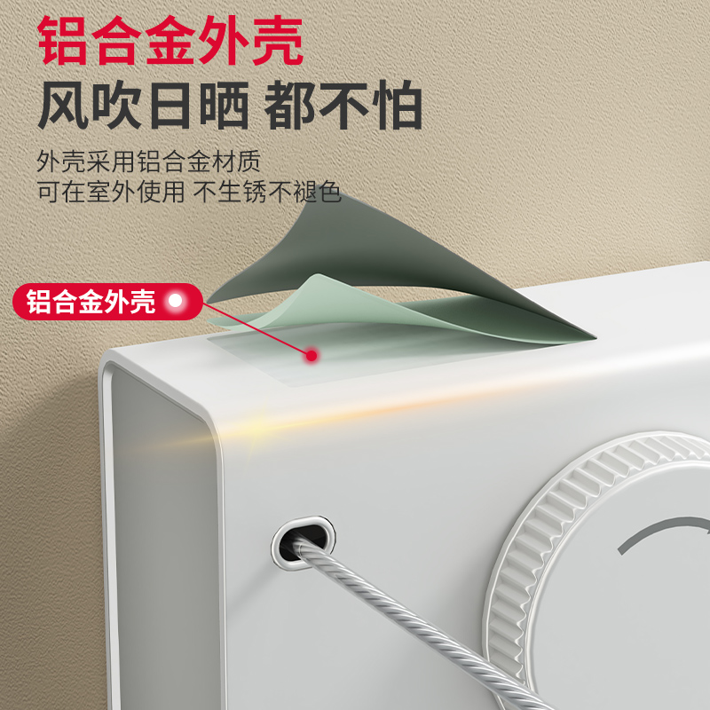 免打孔隐形晾衣绳室内不锈钢丝绳晾衣神器阳台伸缩防滑防风凉衣绳