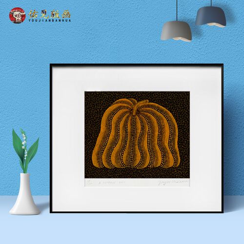 草间弥生版画h金南瓜丝网版画波普风玄关网红餐厅潮流挂画