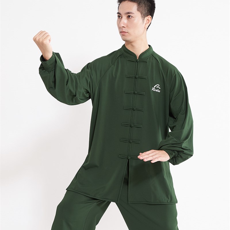 运丰太极服牛奶丝加绒保暖女秋冬太极练功服套T头晨练武术表演服