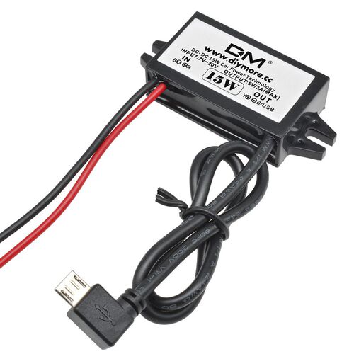 DC-DC降压模块12w车载5V3A线带USB放水电源转换器手机充电降压线