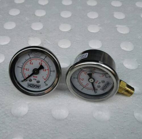 螺纹 npt1/8 1bar 15psi 耐震压力表 左边轴向 右边径向 直径42MM