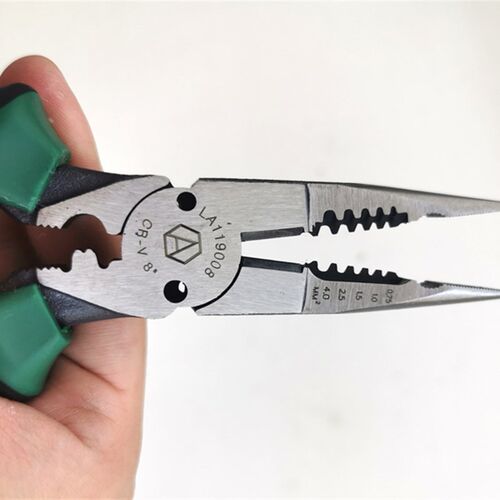 老A 6合一多功能尖嘴钳电工钳剥线钳断线剪线压线尖咀钳 LA119008