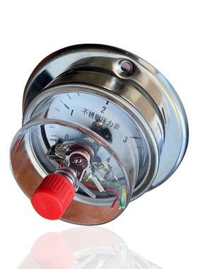 全钢电接点压力表304不锈钢轴向带前边带法兰埋入式YXBF60ZT 4MPa