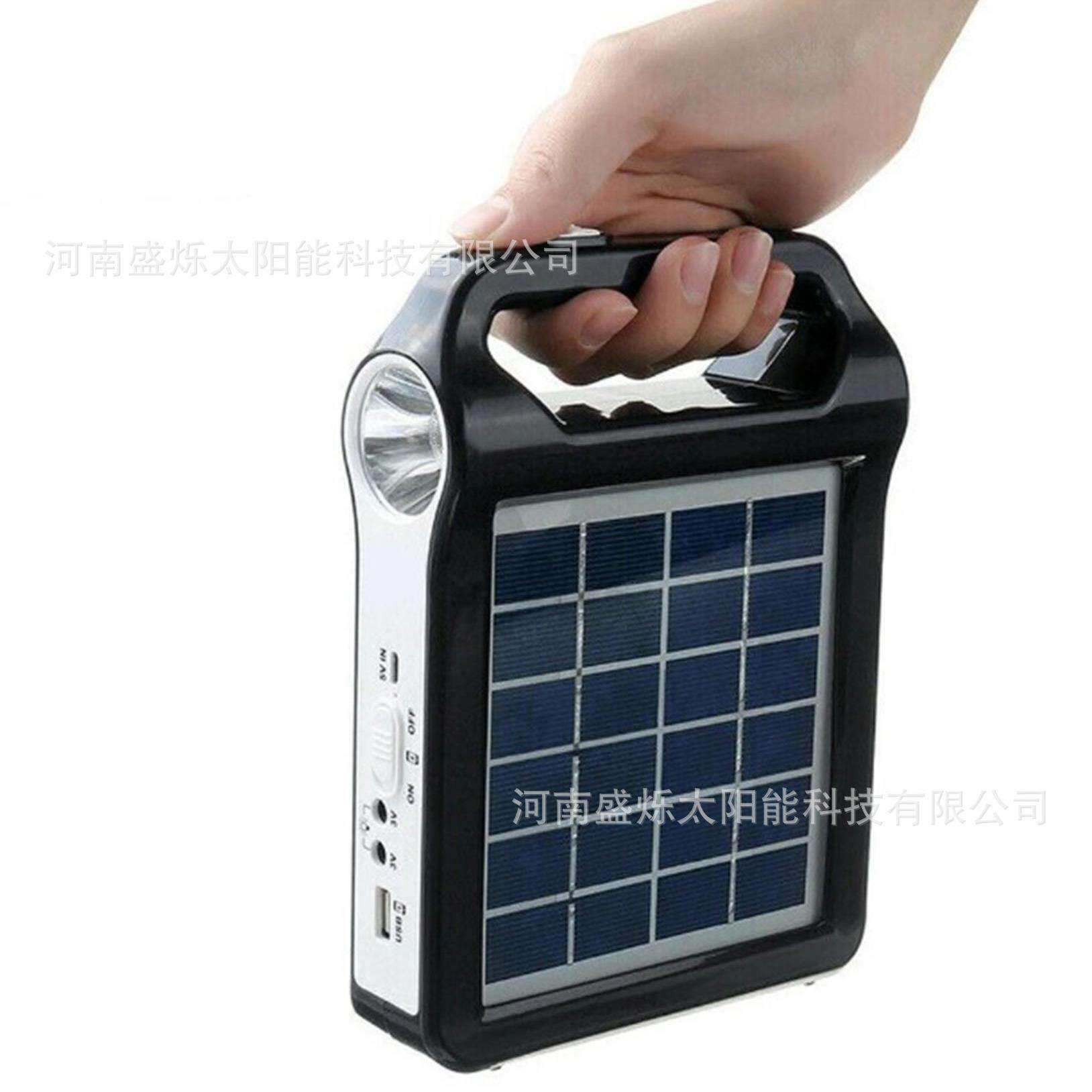 亚马逊跨境太阳能野营灯便携系统锂电一拖三盛烁太阳便携式