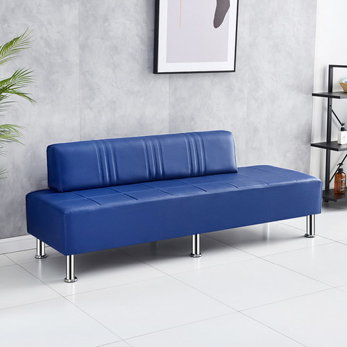 美发店休息区沙发理发店沙发等候椅网红发廊客人长条等待椅子