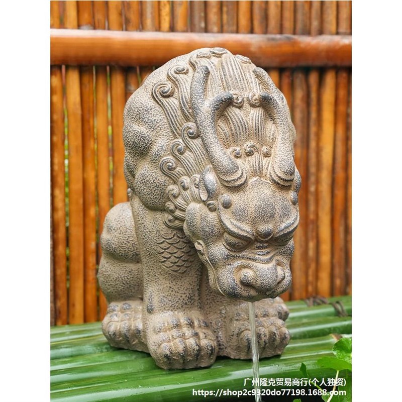 大号户外循环流水器水中式庭院鱼缸造景装饰水池吸水兽吐水摆件