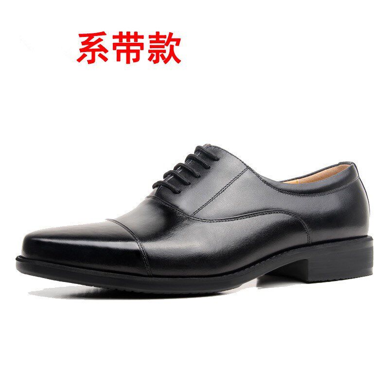 三接头皮鞋正装皮鞋男士秋季假系带皮鞋男三尖头皮鞋男鞋