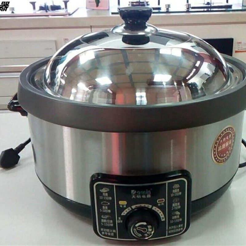 大明电火锅8L桑拿锅家用商用分体内C胆高盖子5L6.3L多功能电蒸锅