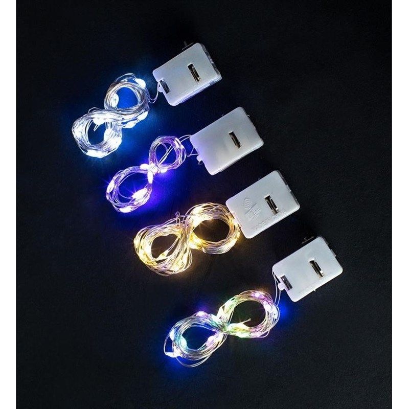 生日蛋糕装饰灯闪光灯串翅膀羽毛铜线小彩灯纽扣电池灯带插件