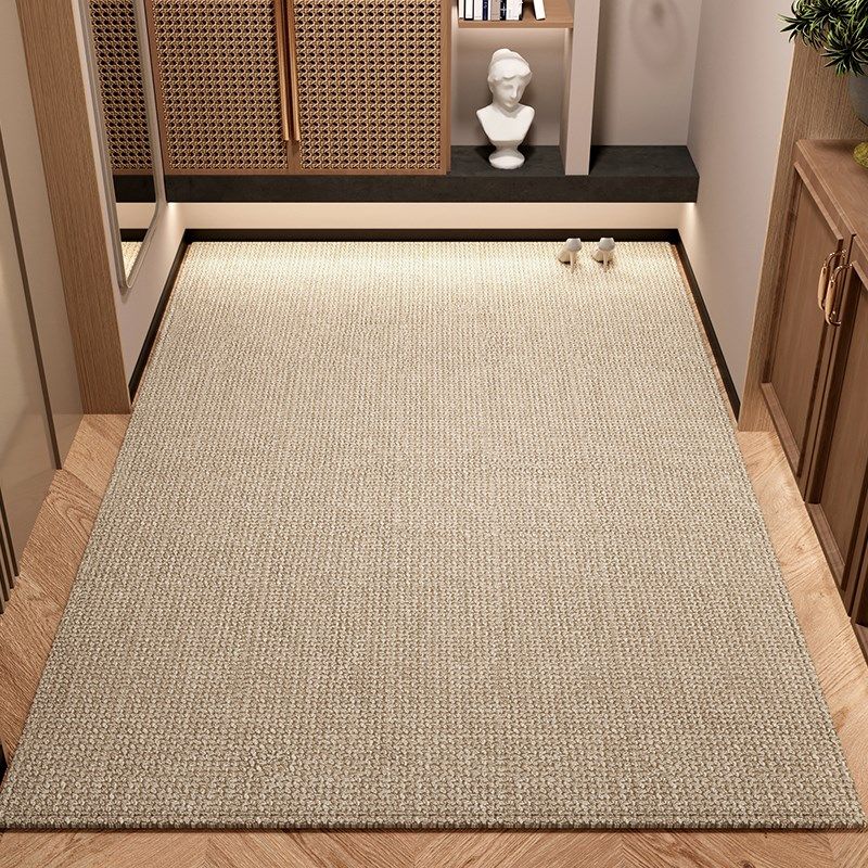入户门地垫纯色仿剑麻门垫进门地毯客厅大门口防滑脚垫高级可裁剪