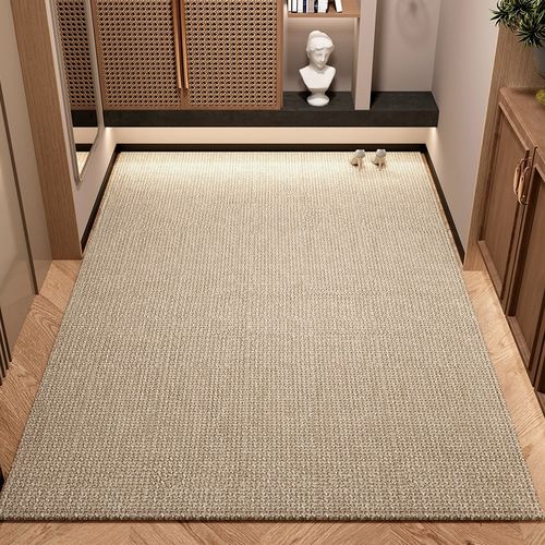 入户门地垫纯色仿剑麻门垫进门地毯客厅大门口防滑脚垫高级可裁剪