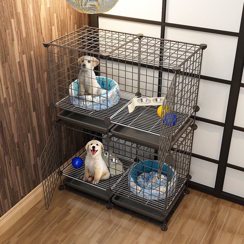 狗笼子小型犬室内中型带厕所泰迪家用狗窝宠物别墅猫狗狗围栏栅栏