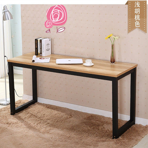 简约现代钢木桌家用电脑桌台式桌书桌学生写字台双人办公桌会议桌