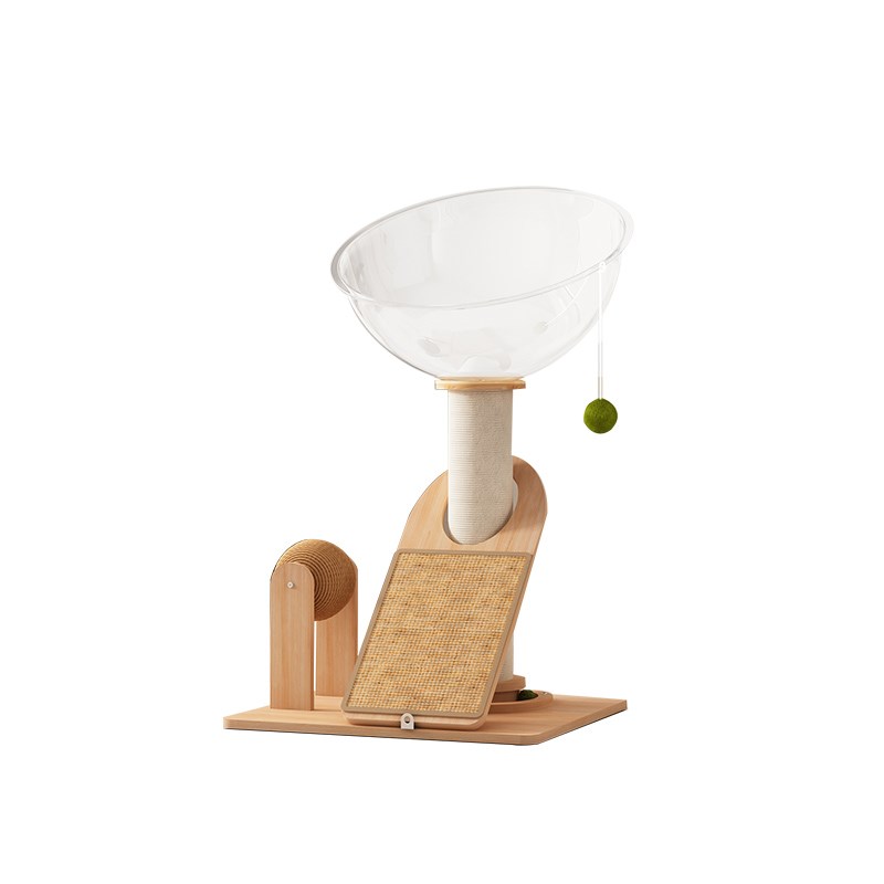 猫爬架猫窝猫抓板一体太空舱藤编猫架夏天小型不占地剑麻猫咪玩具