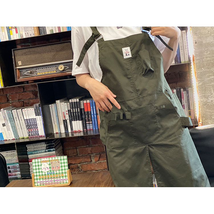 工业风围裙时尚男士薄款q拼色防水定制logo花艺理发师工作服女高