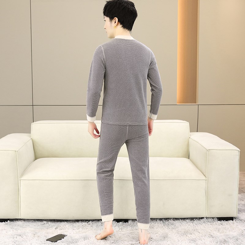 双面德绒保暖内衣男款校服内搭打底衫G冬季青少年初高中生秋衣秋