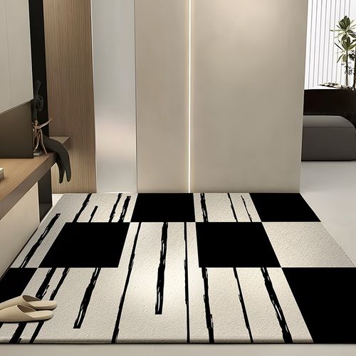 高级入户门地垫门口地毯黑白门垫家用脚垫可裁剪免洗防滑进门新款