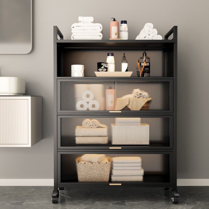浴室置物架洗漱间夹缝物品收纳柜落地洗手间卫生间多功能储物柜子