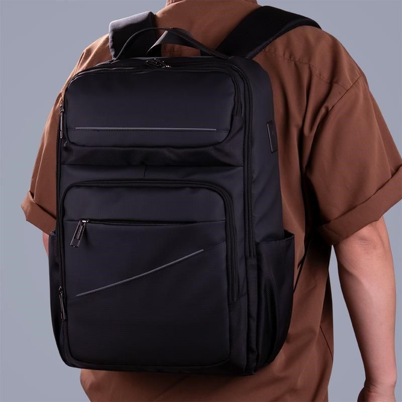 书包男双肩包男款电脑背包商务牛津布高级感大容量学生旅行包帆布