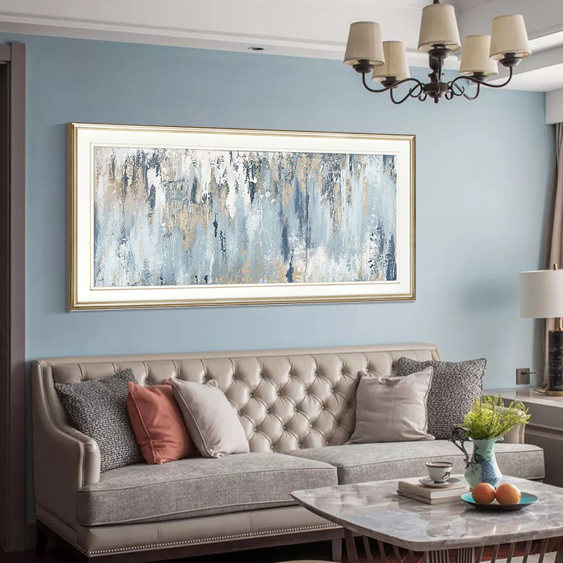 实木边框客厅装饰画现代简美挂画美式抽象沙发墙壁画,家居饰品,现代装饰画,淘宝优惠券,粉丝福利购,淘宝优惠卷