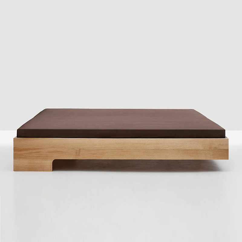 【2024春季新品】芬纳维亚日式榻榻米双人床架Vilo-3黑胡桃实木床