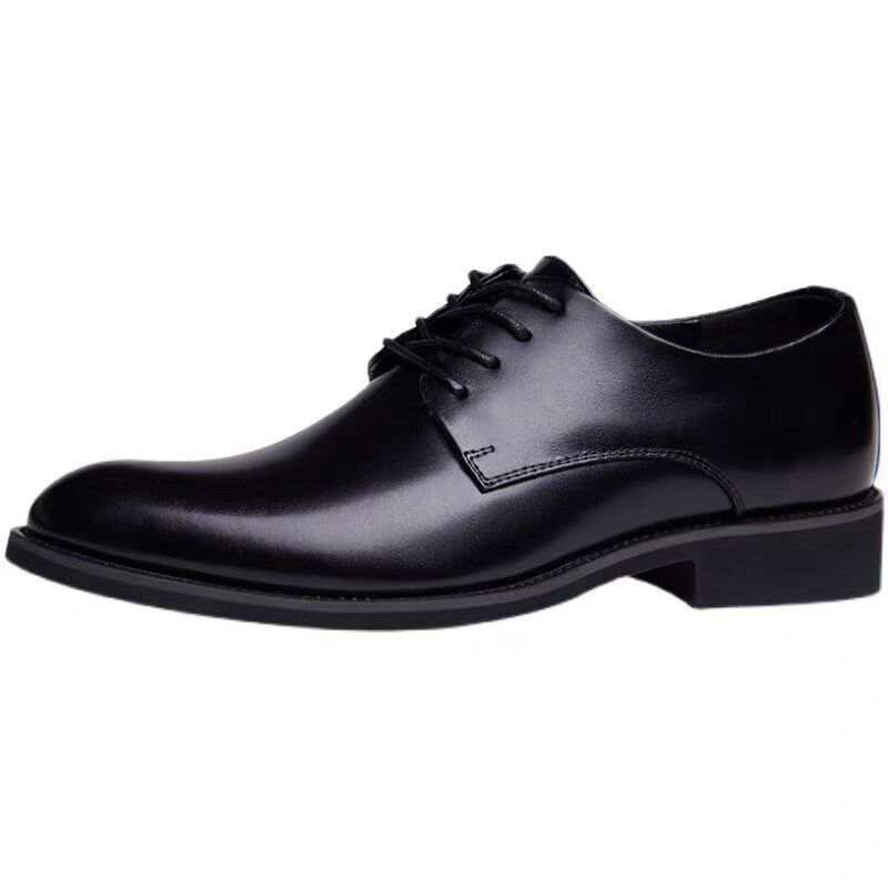 2024新款皮鞋男款商务正装软底休闲英伦风结婚新郎鞋透气夏季增高