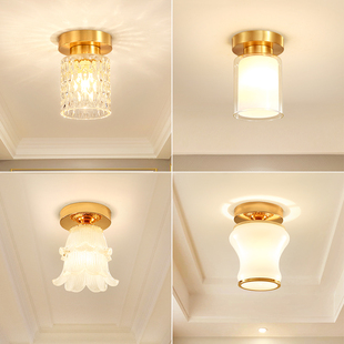 欧式走廊过道灯玄关门庭灯衣帽间灯简约现代圆形阳台吸顶灯具3505