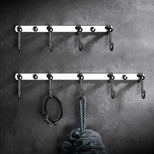 全铜浴室b挂衣钩免打孔排钩入户门后墙上壁挂玄关挂钩卫生间毛巾