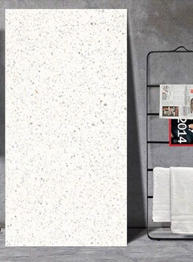 简约白色小颗粒水磨石地砖600x1200客厅地砖服装U店仿古砖厨卫墙